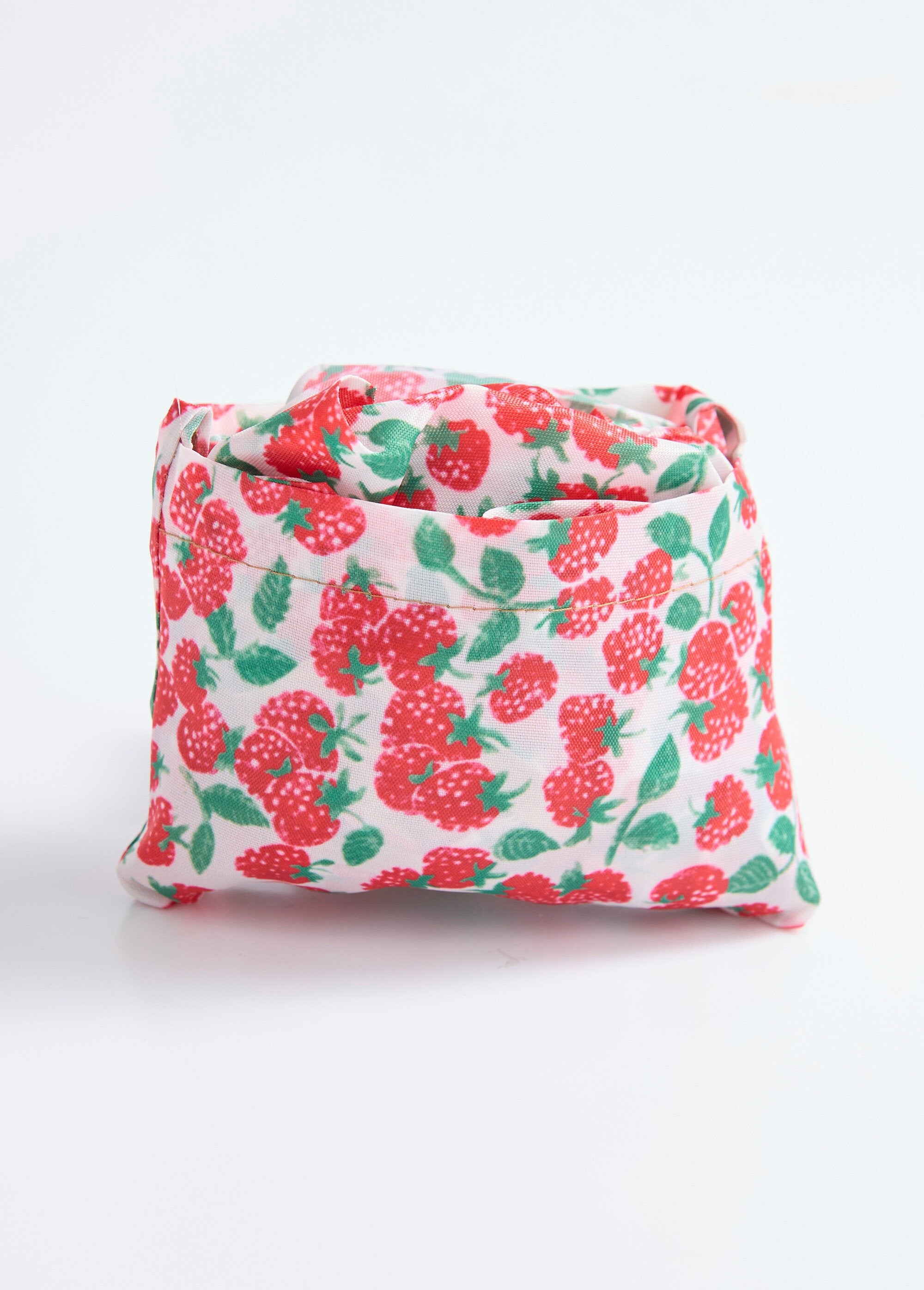 Foldable_shopping_bag,_strawberry_pattern_Red_DE1_slim