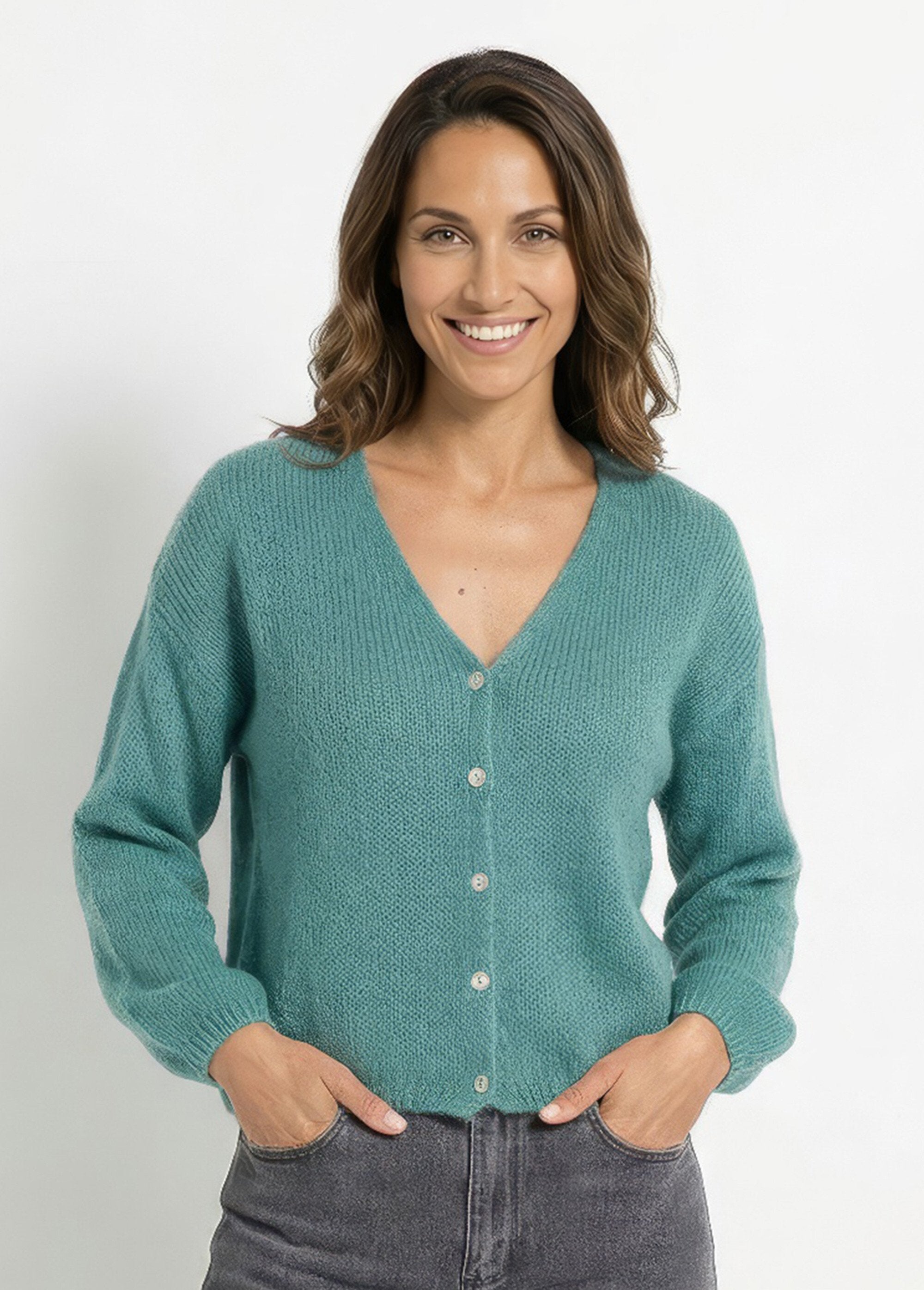 Warm_V-neck_mohair_knit_cardigan_Almond_green_FA1_slim