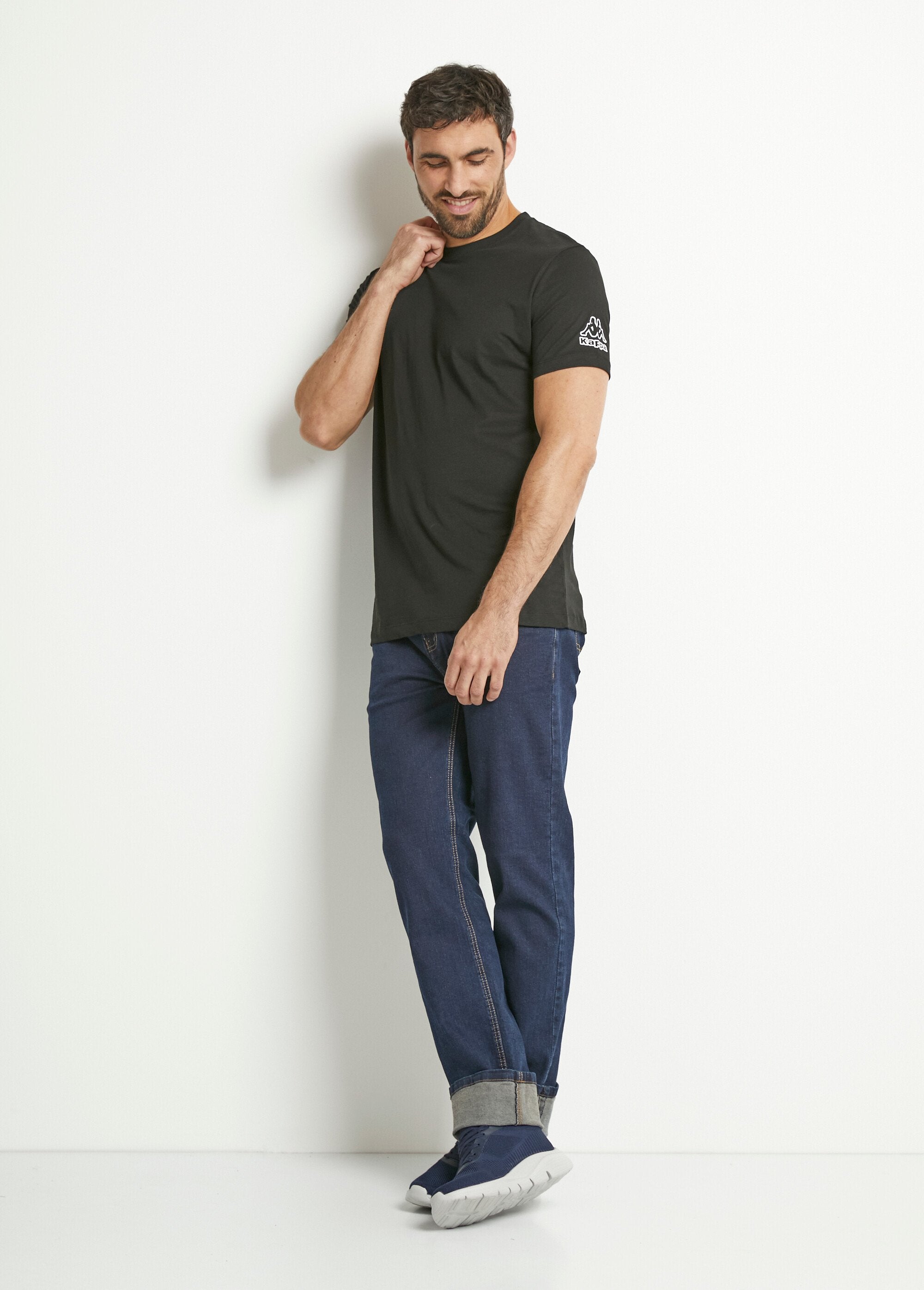 Pack_of_2_logo_T-shirts_with_round_neck_Black_lot_2_SF1_slim