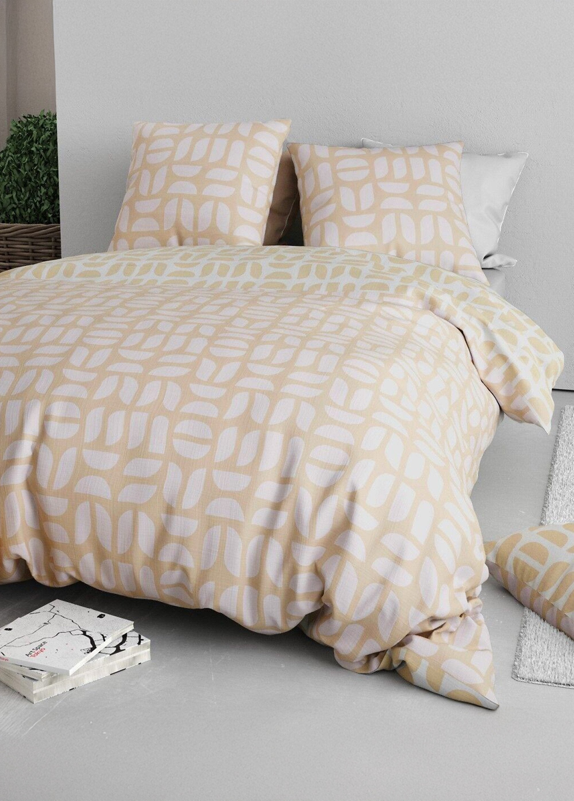 Romy_double_polycotton_bed_linen_set_White_and_beige_DE1_slim