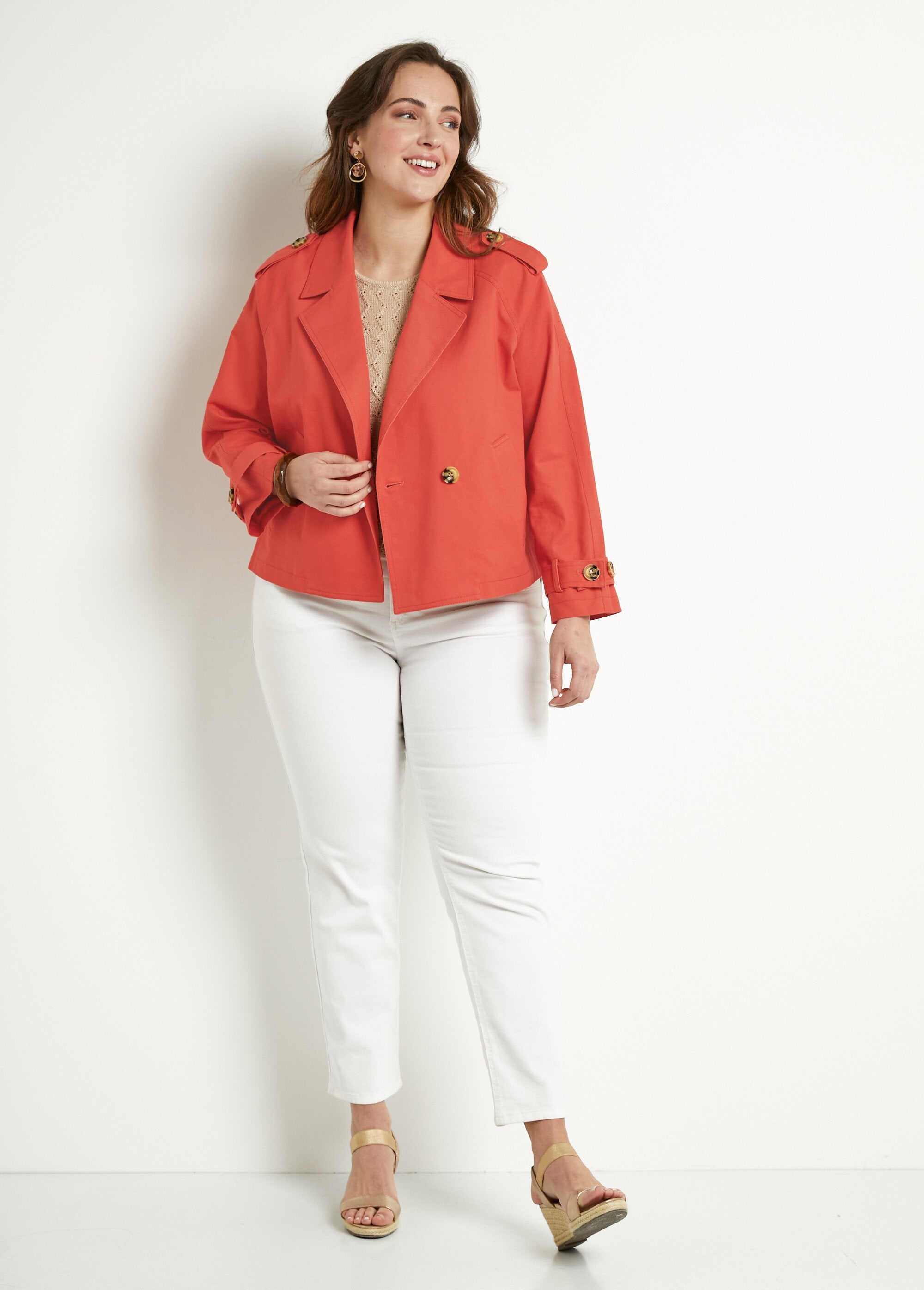 Short_double-breasted_trench_coat_in_lined_cotton_Terracotta_SF1_curvy