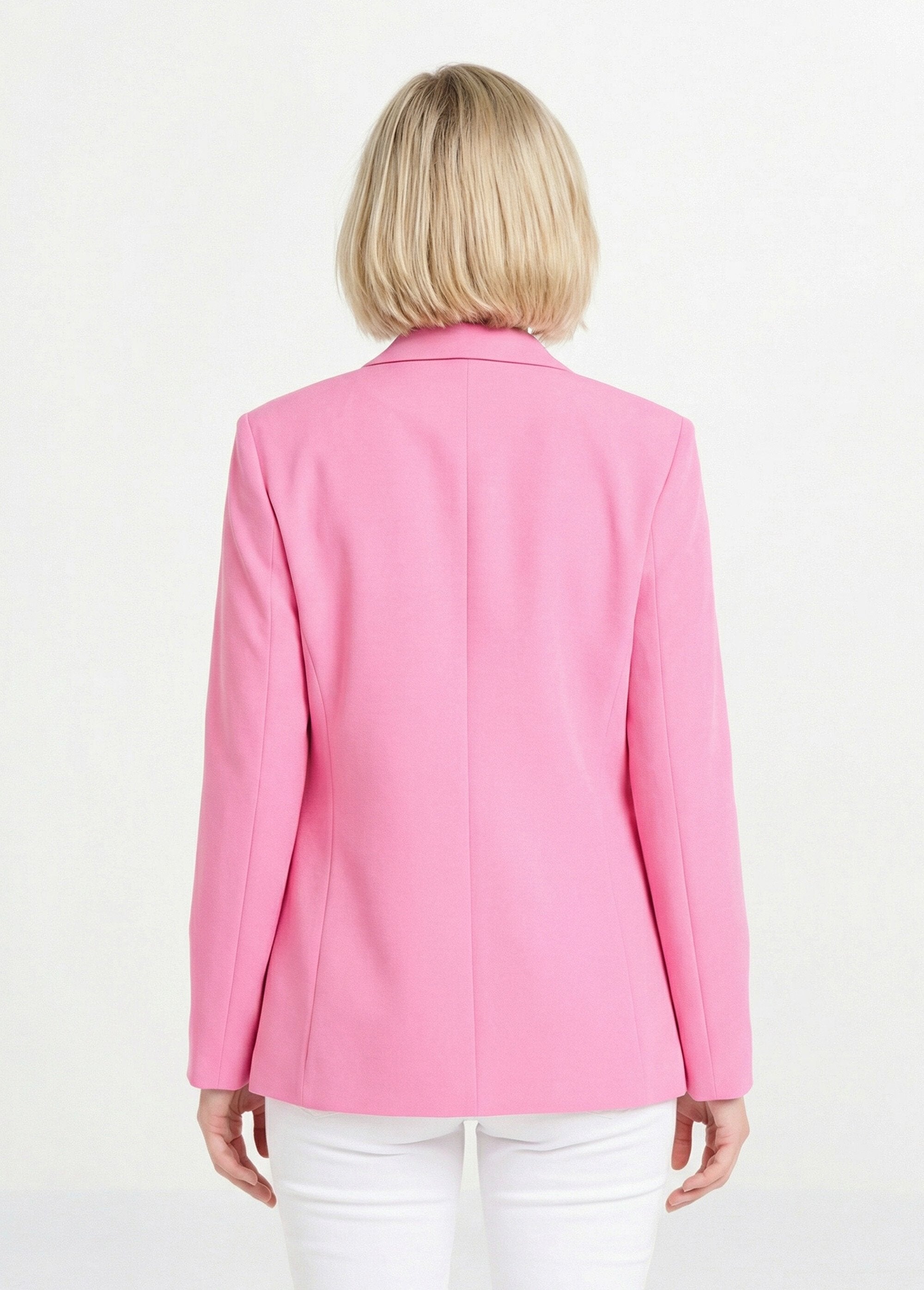 Straight_cut_plain_knit_blazer_jacket_Pink_DO1_slim