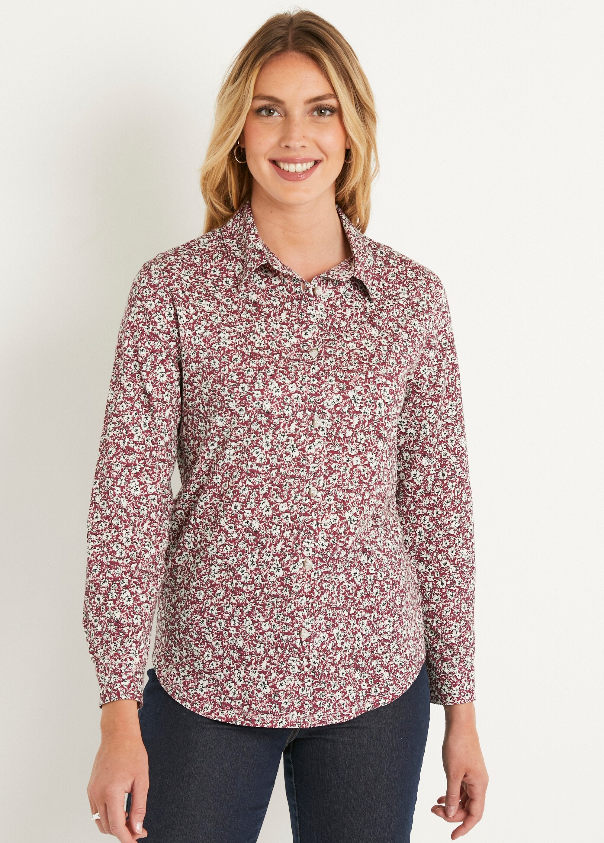 Straight_button-down_cotton_blouse_Bordeaux_FA1_slim