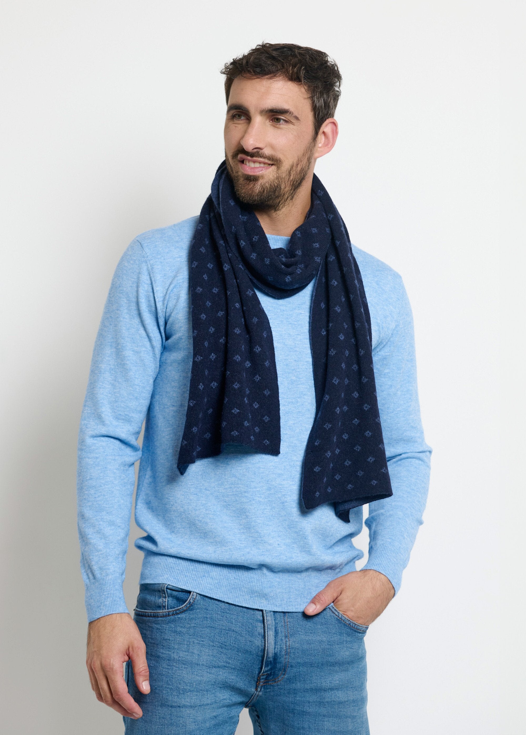 Warm_wool_scarf_with_small_patterns_Marine_FA1_slim