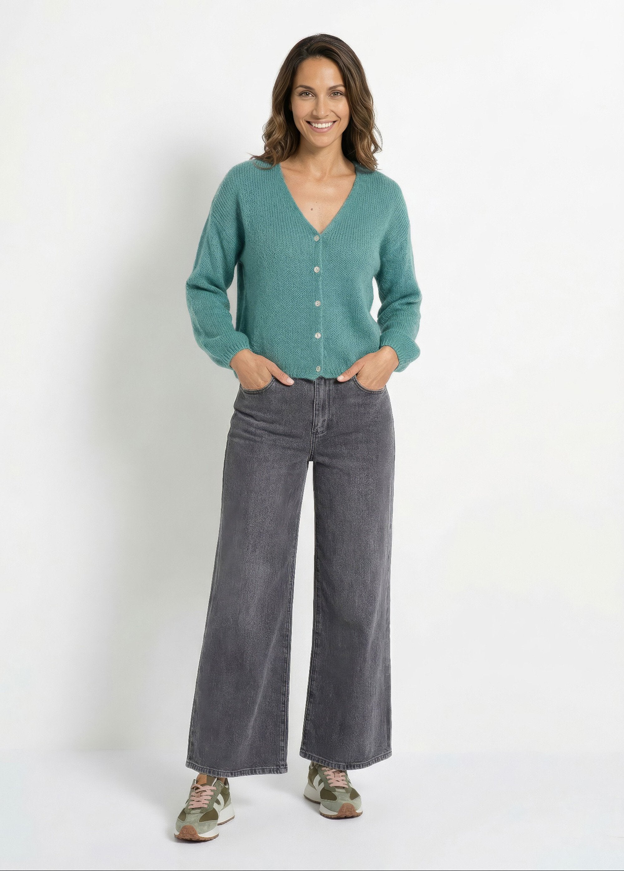 Warm_V-neck_mohair_knit_cardigan_Almond_green_SF1_slim