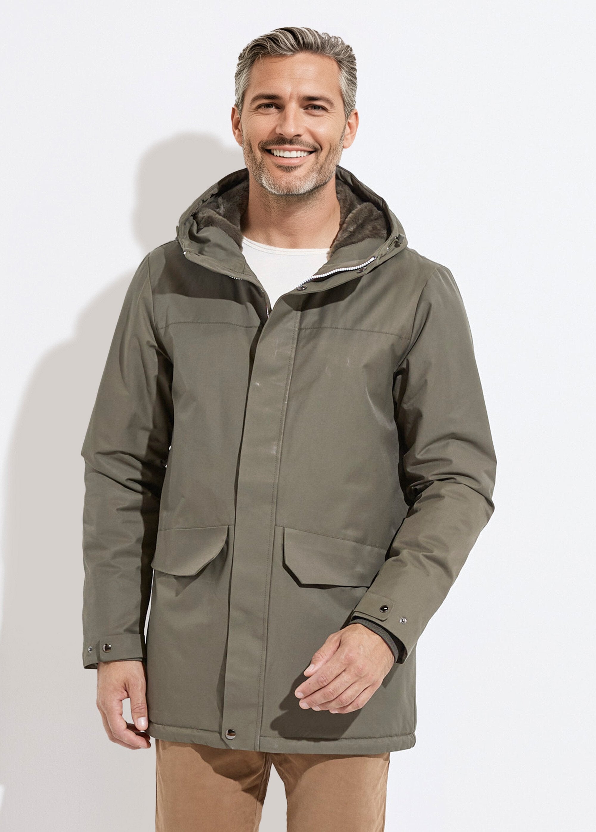 Parka_à_capuche_intérieur_fourrure_Kaki_FA1_slim