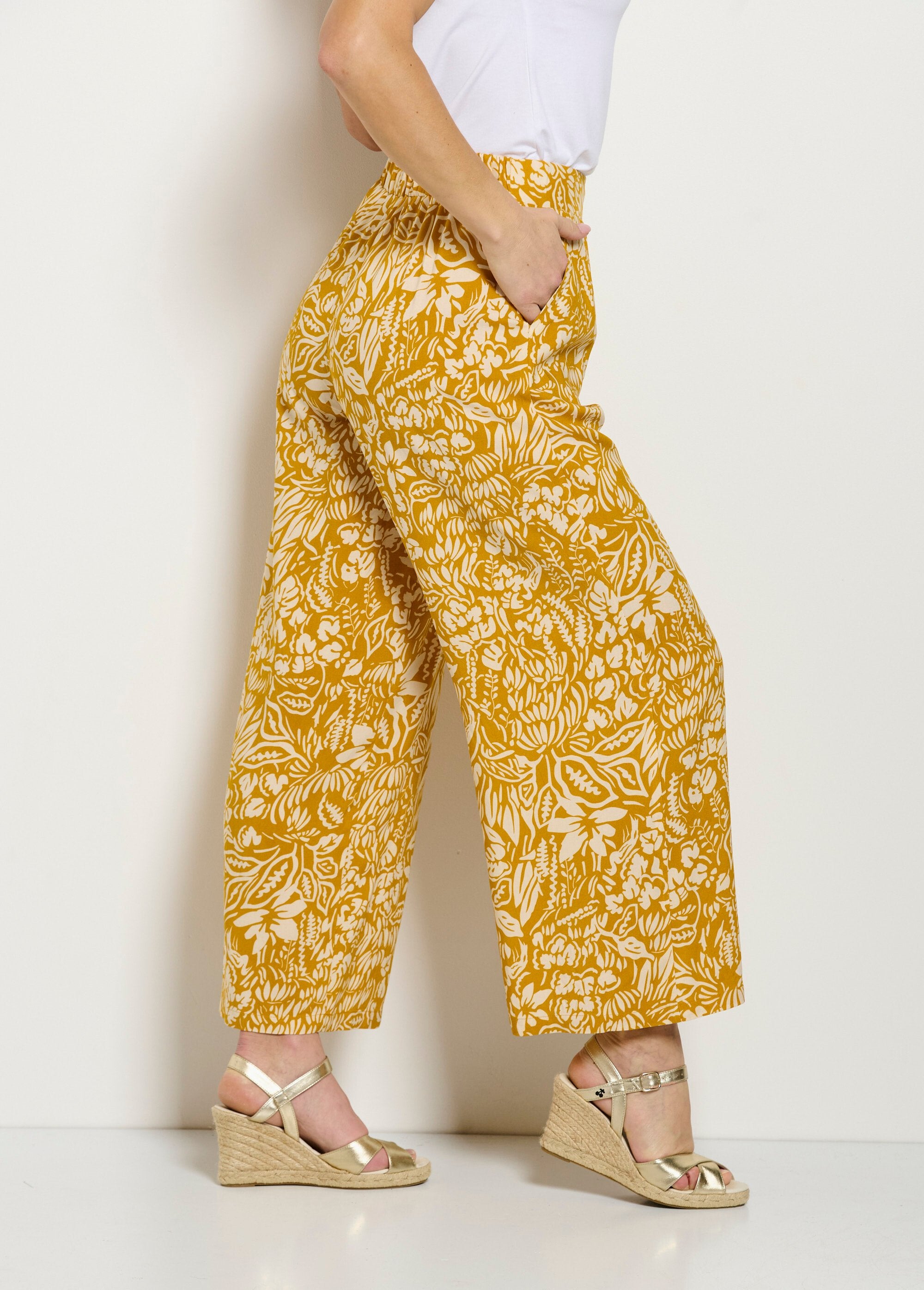 Wide_floral_or_plain_elasticated_waist_pants_Yellow_and_ecru_DR1_slim