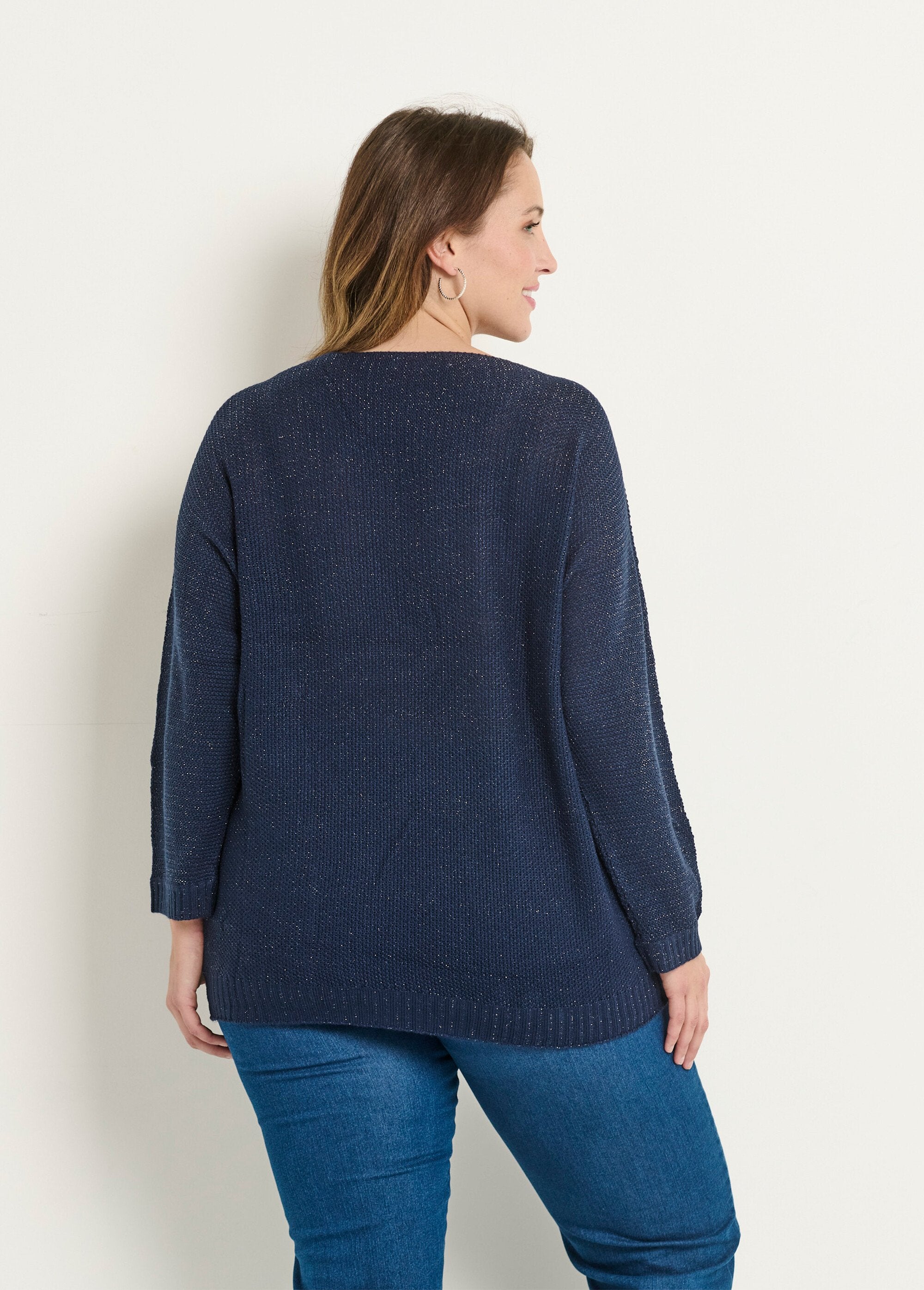 Pull_col_V_maille_fantaisie_métallisée_Marine_DO1_curvy