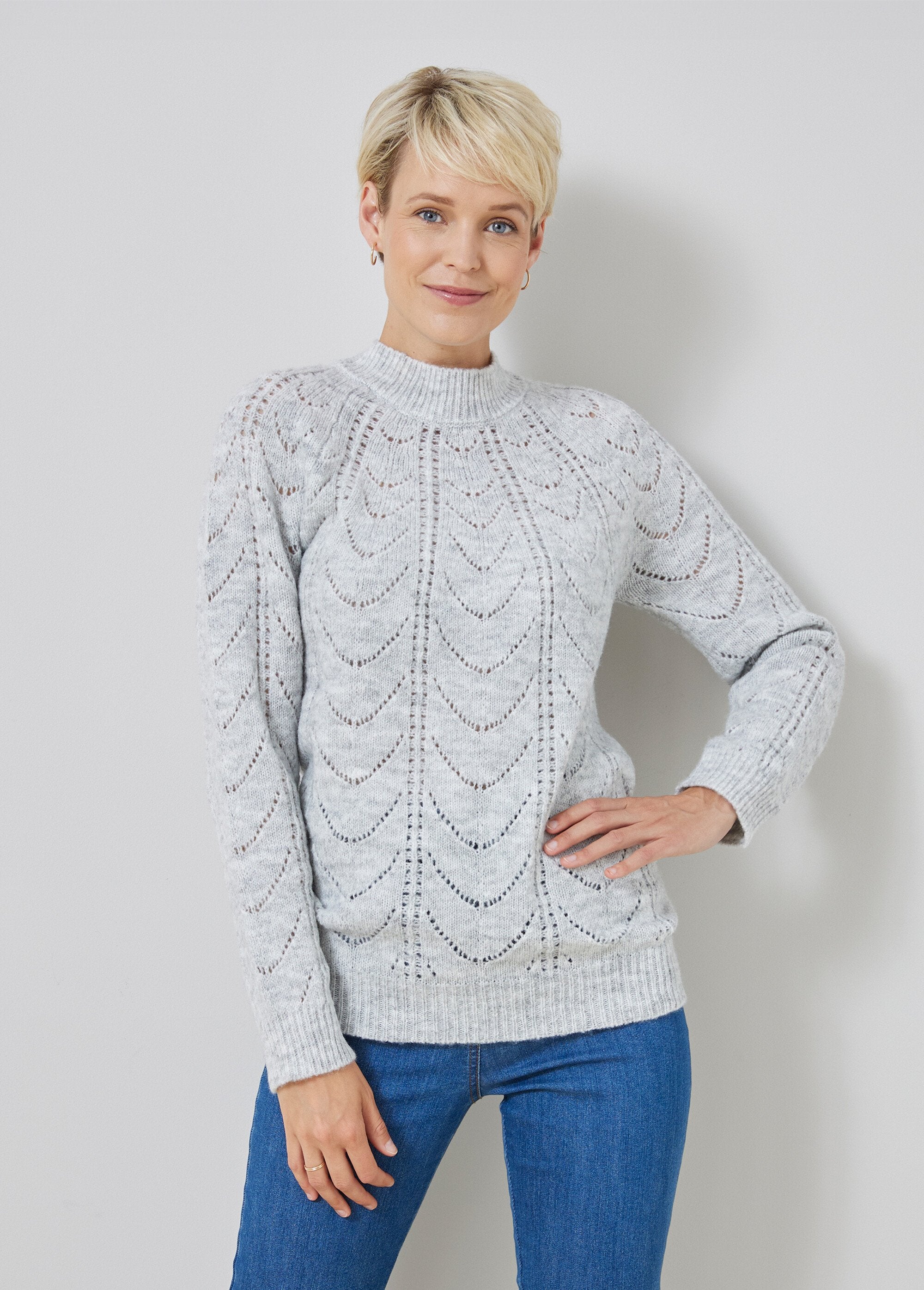 Round_neck_openwork_heathered_knit_sweater_Heather_gray_FA1_slim