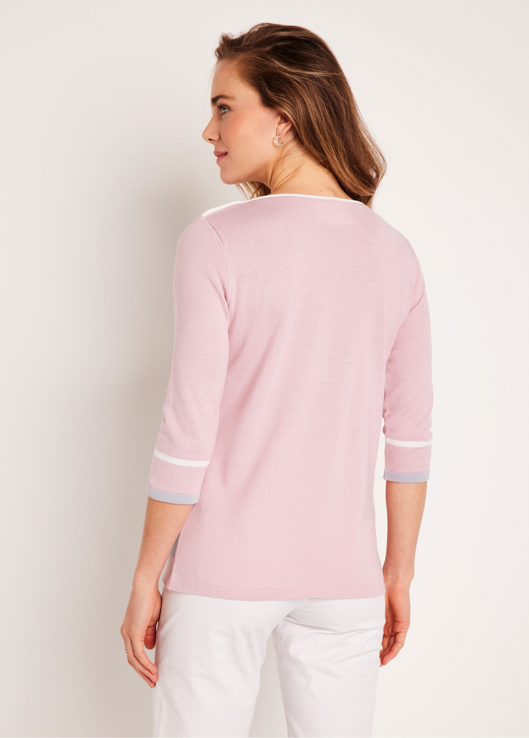 3/4_sleeve_boat_neck_sweater_Pink_and_gray_DO1_slim