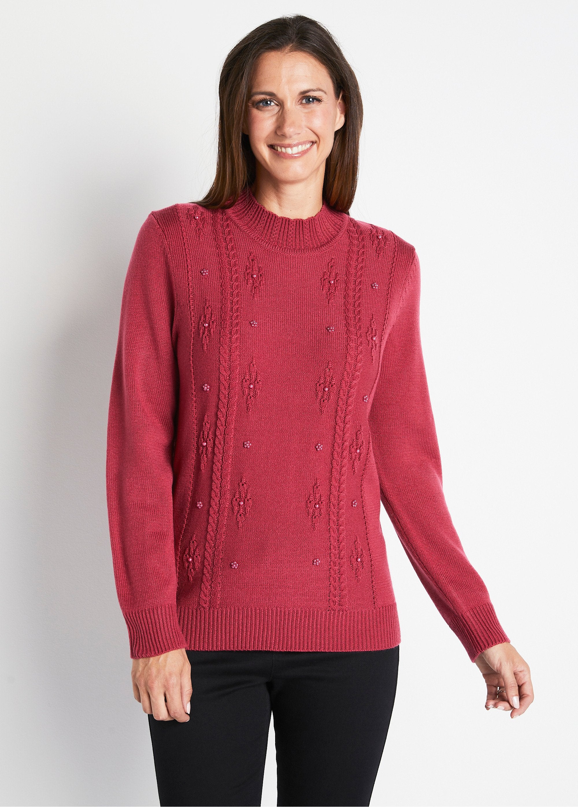 Plain_beaded_twisted_sweater_with_high_collar_Cassis_FA1_slim