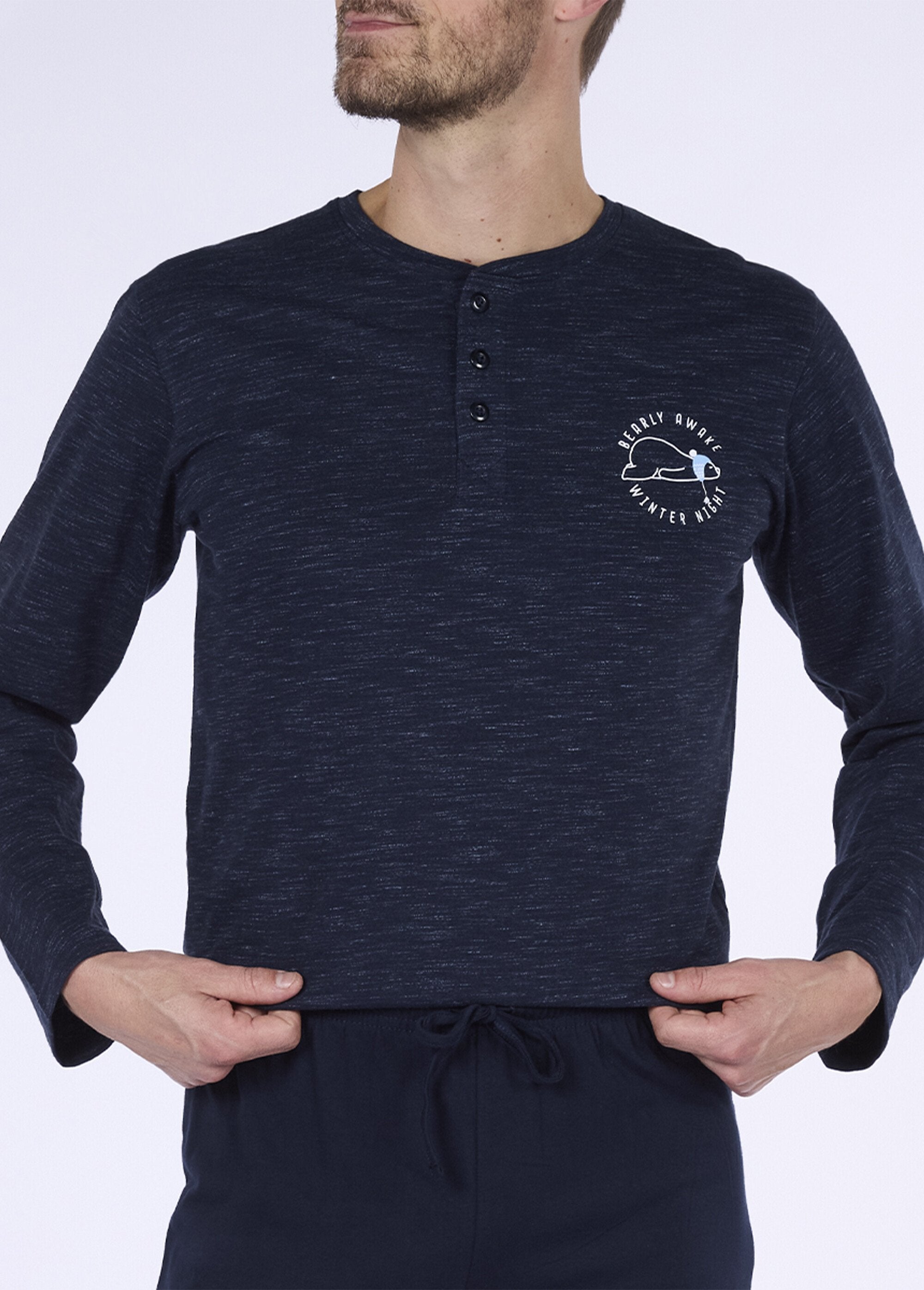 Pyjama_2_pièces_manches_longues_chiné_Bleu_chine_DE1_slim