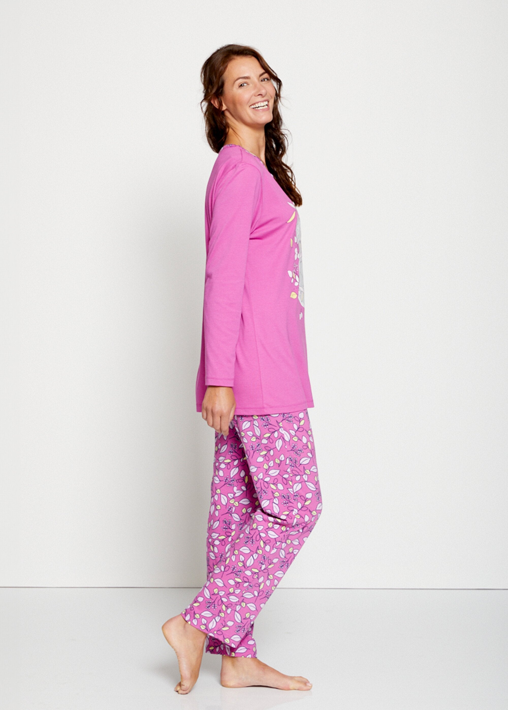 Koala_pattern_printed_cotton_pajamas_Pink_DR1_slim