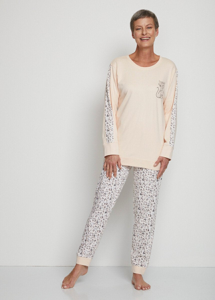 Long-sleeved_cotton_interlock_pajamas_Pink_and_print_FA1_slim