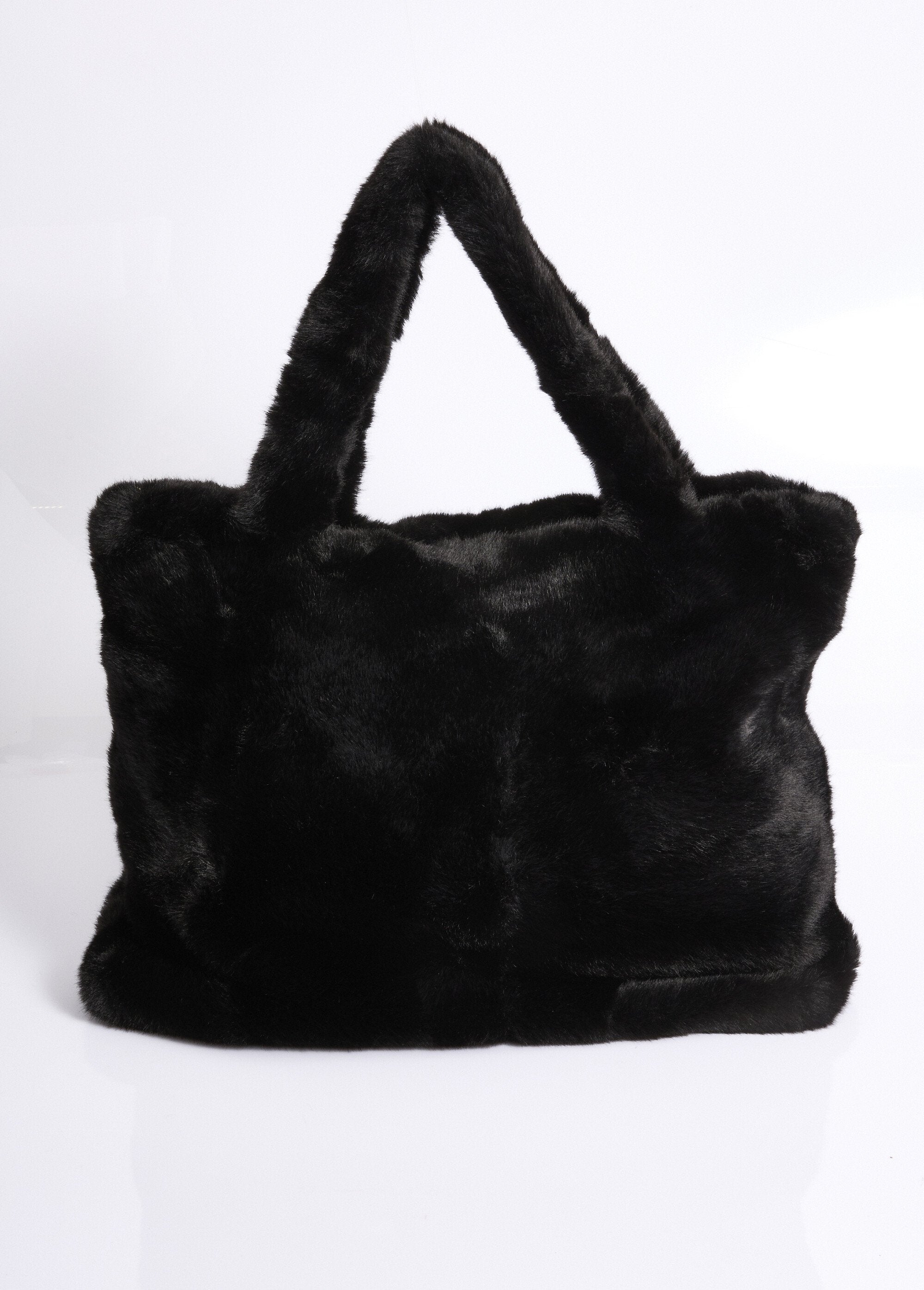 Faux_fur_bag_with_short_handles_Black_FA1_slim