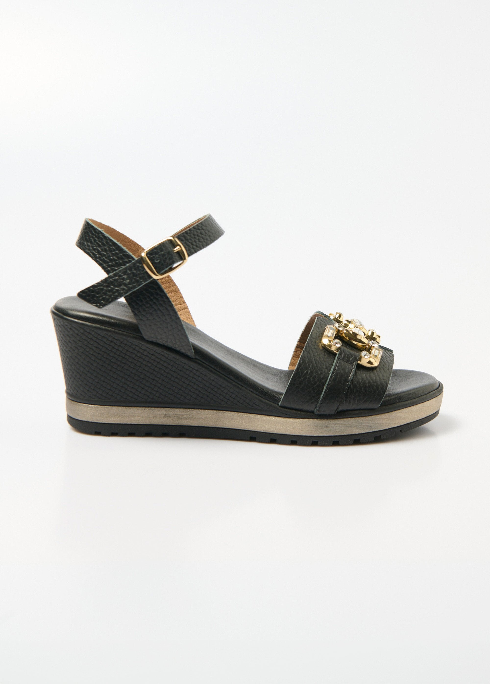 Leather_wedge_sandals,_chic_comfort_width_Black_DR1_slim