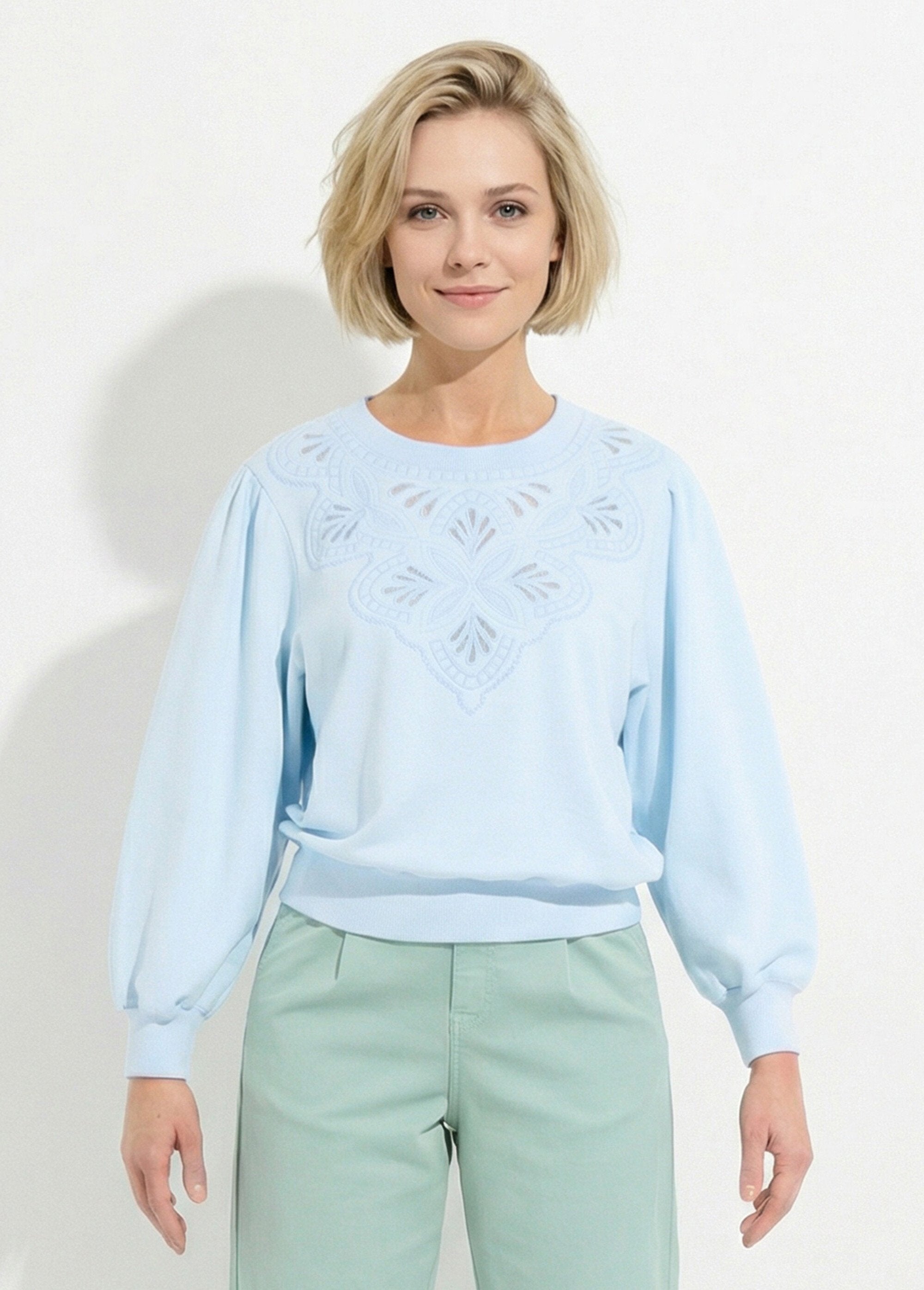Embroidered_openwork_pure_cotton_fleece_sweatshirt_Sky_FA1_slim