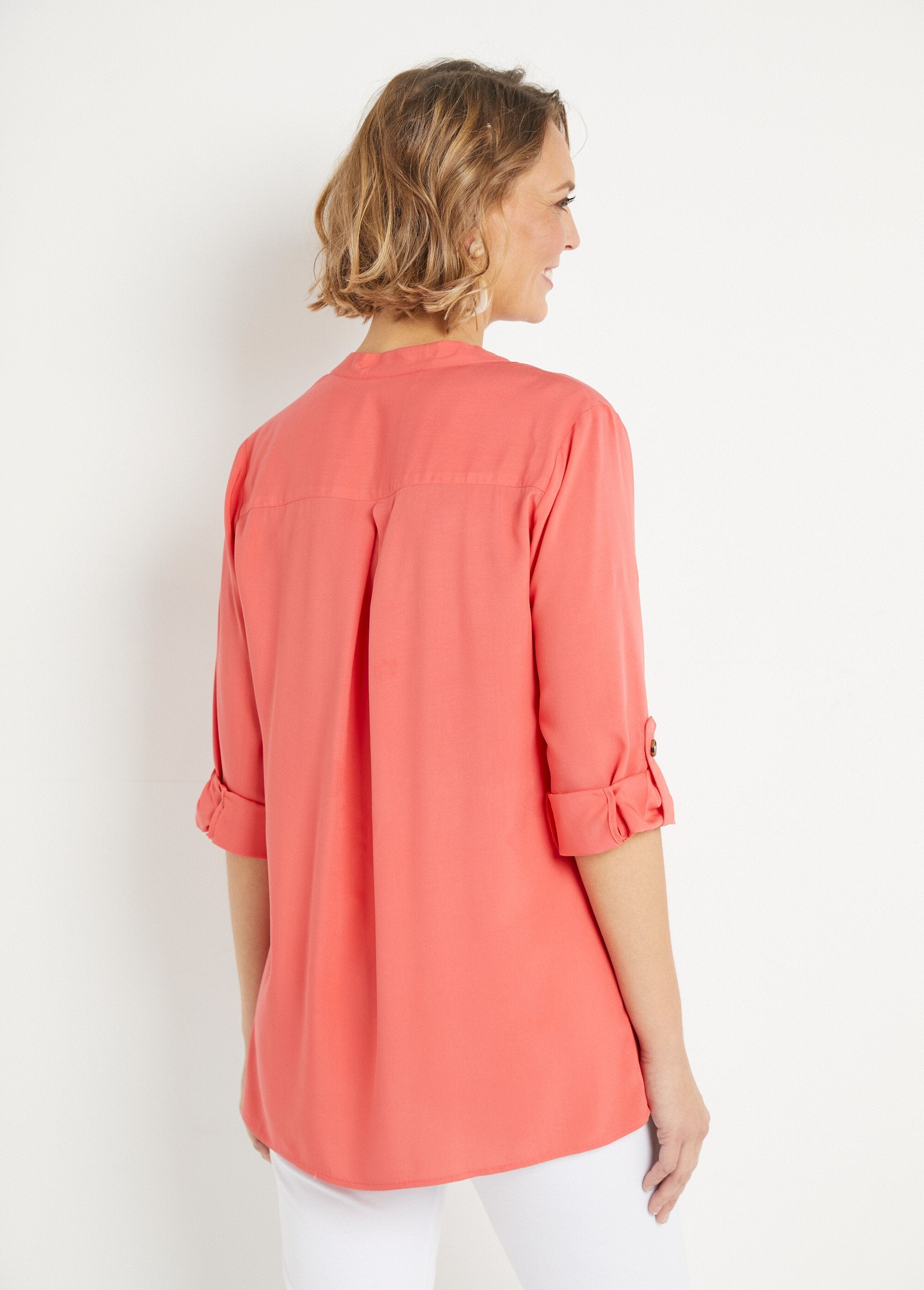 Loose_long_tunic_with_3/4_sleeves_Coral_DO1_slim