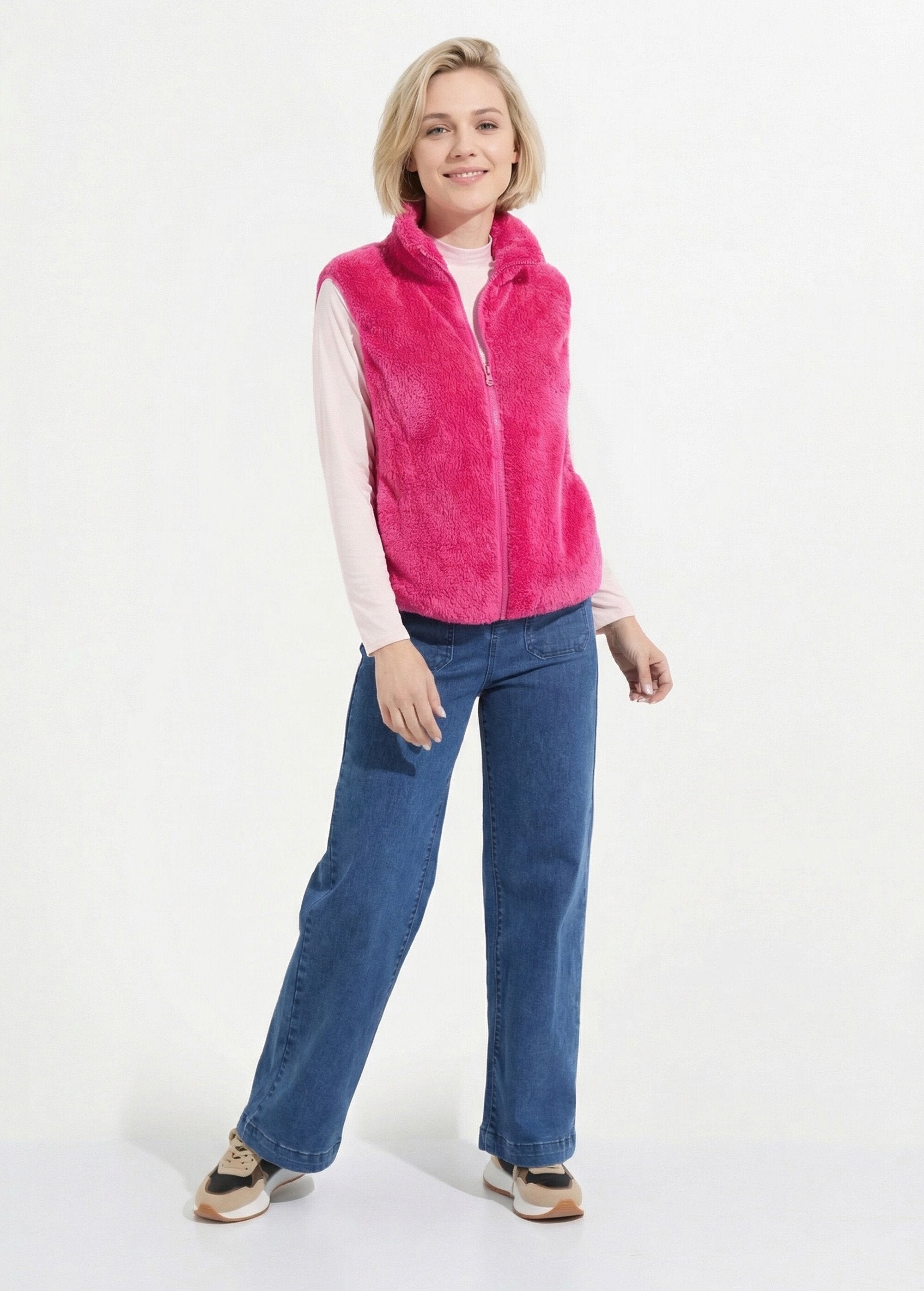 Sleeveless_faux_fur_jacket_with_stand-up_collar_Fuchsia_SF1_slim