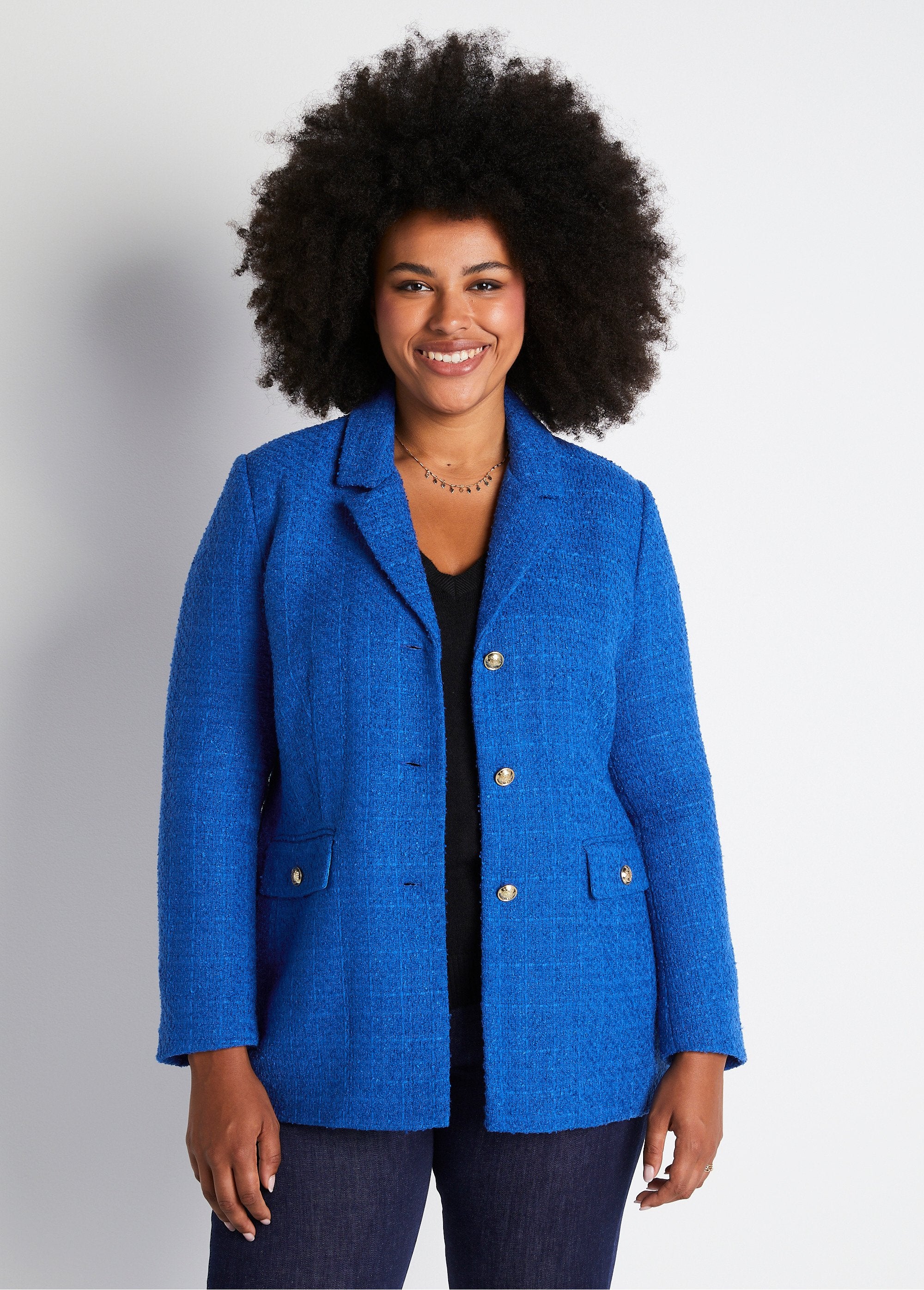 Straight_buttoned_jacket_in_basket_weave_fabric_with_tailored_collar_Hard_blue_FA1_curvy