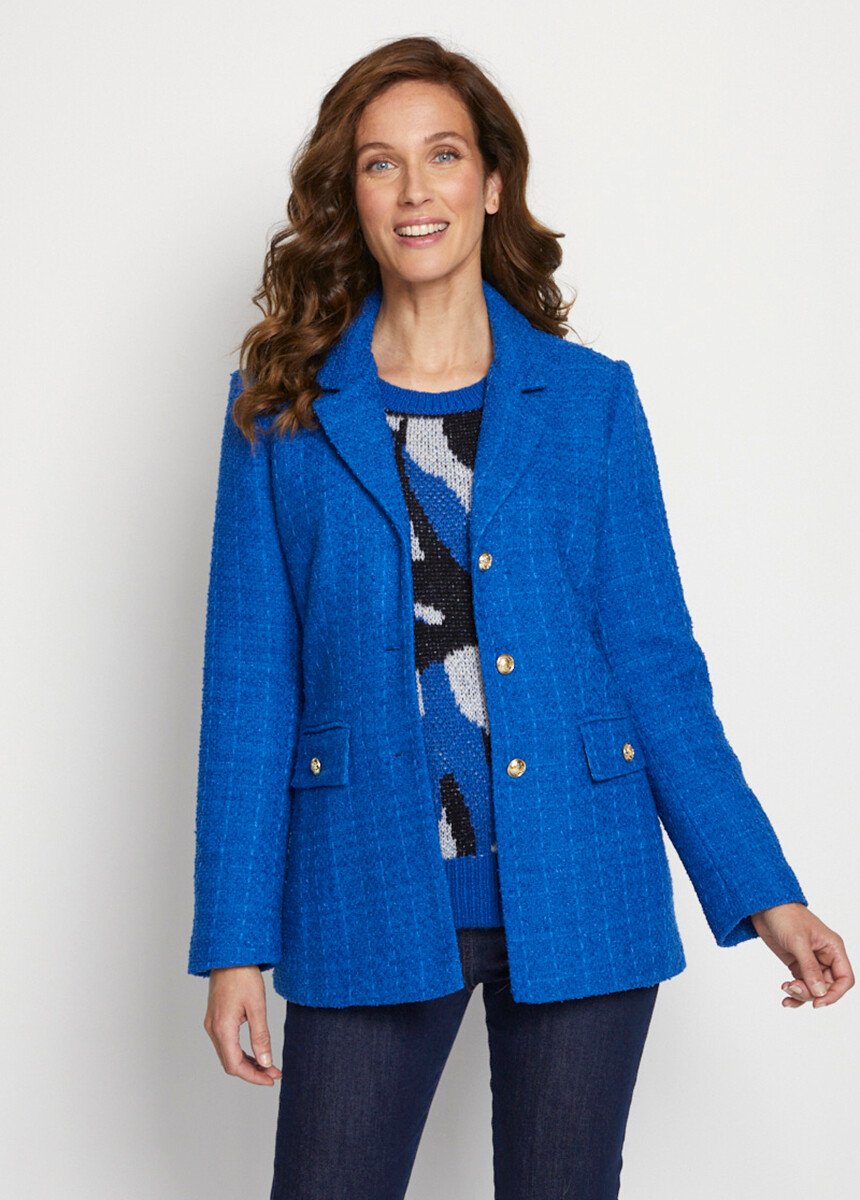 Straight_buttoned_jacket_in_basket_weave_fabric_with_tailored_collar_Hard_blue_FA1_slim